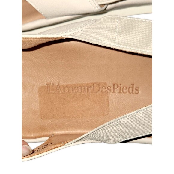 L’Amour Des Pieds Low Platform  Leather Flats Slingback  Women’s 9.5M  Shoes - Picture 2 of 6